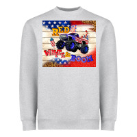Heather Grey red white & boom Heavyweight Sweatshirt - TumblerDesignByShophia