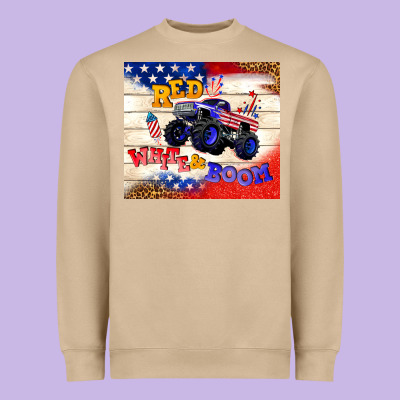 Red White & Boom Heavyweight Sweatshirt Designed By Tumblerdesignbyshophia