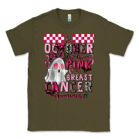 Army Green pink ghost breast cancer awareness Classic Tee - LillyAllenDesigns