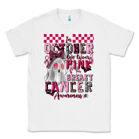 White pink ghost breast cancer awareness Classic Tee - LillyAllenDesigns