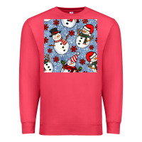 Cardinal christmas snowman seamless pattern Premium Sweatshirt - BundleAndBundleShop