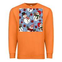 Carrot christmas snowman seamless pattern Premium Sweatshirt - BundleAndBundleShop