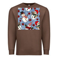 Chestnut christmas snowman seamless pattern Premium Sweatshirt - BundleAndBundleShop