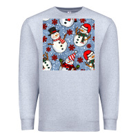 Heather Grey christmas snowman seamless pattern Premium Sweatshirt - BundleAndBundleShop