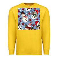Lemon christmas snowman seamless pattern Premium Sweatshirt - BundleAndBundleShop