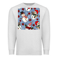 Oatmeal Heather christmas snowman seamless pattern Premium Sweatshirt - BundleAndBundleShop