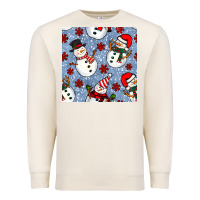Sandshell christmas snowman seamless pattern Premium Sweatshirt - BundleAndBundleShop