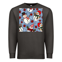 Smoke christmas snowman seamless pattern Premium Sweatshirt - BundleAndBundleShop