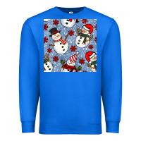 True Royal christmas snowman seamless pattern Premium Sweatshirt - BundleAndBundleShop