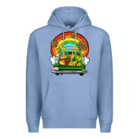 Colony Blue St. Patrick's Day truck Premium Hoodie - OliviaCreatesArt
