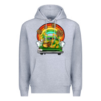 Heather Grey St. Patrick's Day truck Premium Hoodie - OliviaCreatesArt