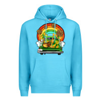 Ocean Blue St. Patrick's Day truck Premium Hoodie - OliviaCreatesArt