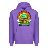 Purple St. Patrick's Day truck Premium Hoodie - OliviaCreatesArt