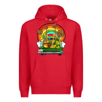 Red St. Patrick's Day truck Premium Hoodie - OliviaCreatesArt