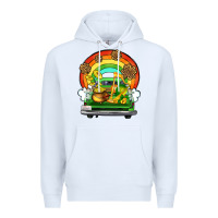 White St. Patrick's Day truck Premium Hoodie - OliviaCreatesArt