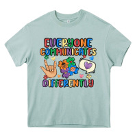 Arona everyone communicates differently Heavy Core Tee - MaliasSmallBusiness