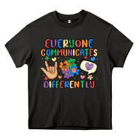 Asphalt everyone communicates differently Heavy Core Tee - MaliasSmallBusiness