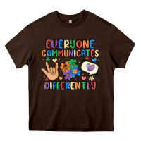 Everyone Communicates Differently Heavy Core Tee | Teevron