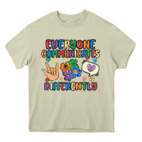 Mossy everyone communicates differently Heavy Core Tee - MaliasSmallBusiness