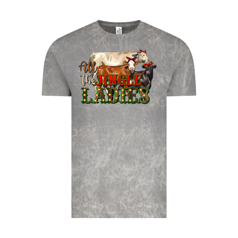 All The Jingle Ladies Christmas Cows Vintage Tee by LillyAllenDesigns | Teevron