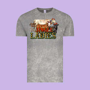 All The Jingle Ladies Christmas Cows Vintage Tee Designed By Lillyallendesigns