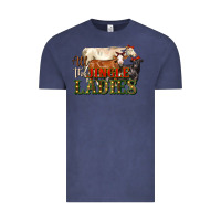 Vintage Denim all the jingle ladies christmas cows Vintage Tee - LillyAllenDesigns