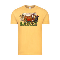 Vintage Mustard all the jingle ladies christmas cows Vintage Tee - LillyAllenDesigns