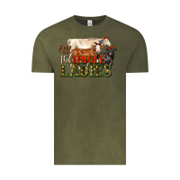 Vintage Olive all the jingle ladies christmas cows Vintage Tee - LillyAllenDesigns