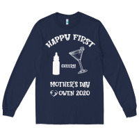 Navy Happy Fırst Cheers Mother's Day Owen 2020 Long Sleeve Tee - Bettercallsaul