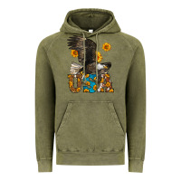 Vintage Olive Western Usa Eagle 4th of July Vintage Hoodie - LillyAllenDesigns