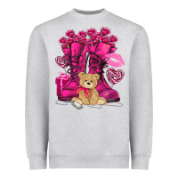 Heather Grey Army boots Valentine's Day Heavyweight Sweatshirt - HowdyJamesFarm