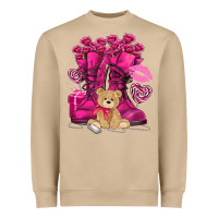 Mushroom Army boots Valentine's Day Heavyweight Sweatshirt - HowdyJamesFarm