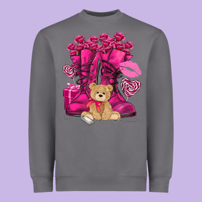 Army Boots Valentine's Day Heavyweight Sweatshirt Designed By Howdyjamesfarm