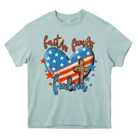 Arona faith family freedom Heavy Core Tee - MaliasSmallBusiness