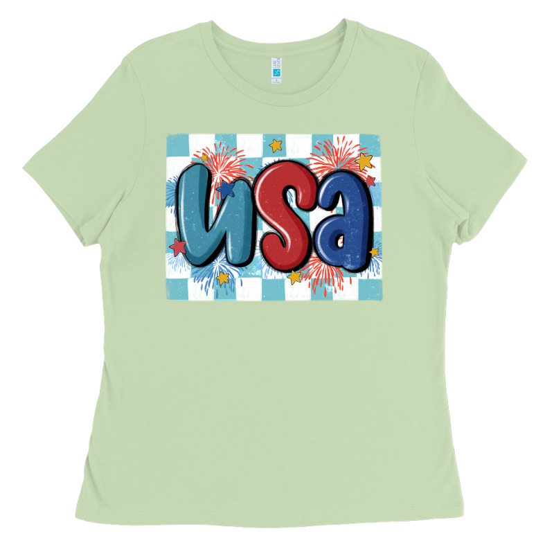 Usa Retro Ladies Tee by MaliasSmallBusiness | Teevron