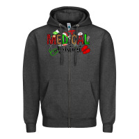 Charcoal Heather medical assistant christmas Zipper Hoodie - OliviaCreatesArt