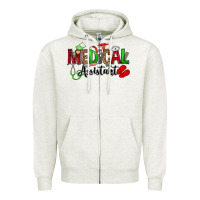 Oatmeal Heather medical assistant christmas Zipper Hoodie - OliviaCreatesArt