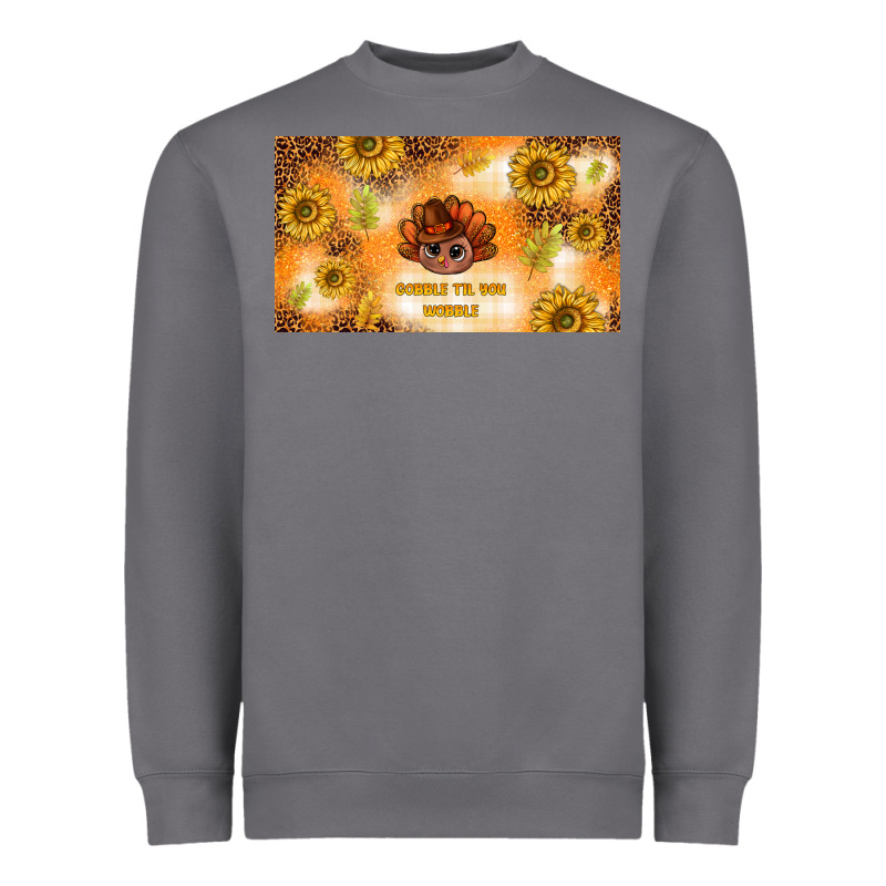 Gobble Til You Wobble Heavyweight Sweatshirt by TumblerDesignByShophia | Teevron