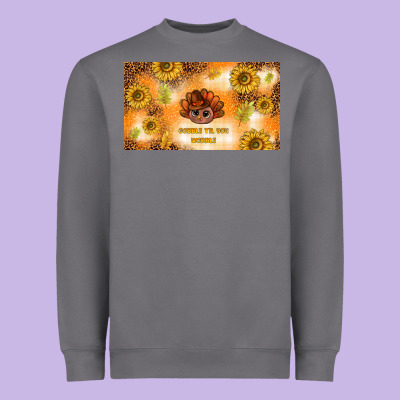Gobble Til You Wobble Heavyweight Sweatshirt Designed By Tumblerdesignbyshophia
