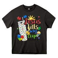 Asphalt autism jesus fills my cup Heavy Core Tee - MaliasSmallBusiness