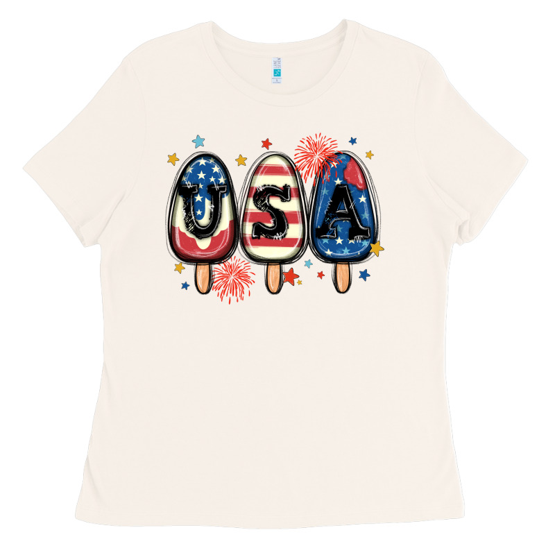Usa Popsicles Ladies Tee by MaliasSmallBusiness | Teevron