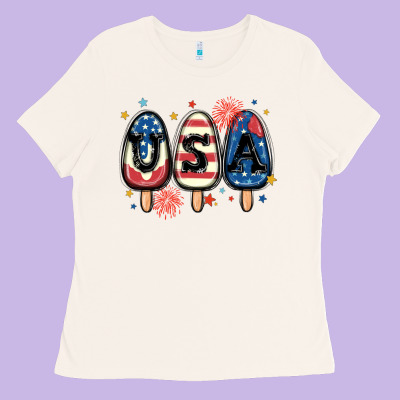 Usa Popsicles Ladies Tee Designed By Maliassmallbusiness