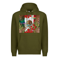 Army Green Mexico flag Premium Hoodie - FaDigitalArtStudio