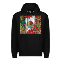 Black Mexico flag Premium Hoodie - FaDigitalArtStudio