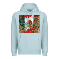Blue Mist Mexico flag Premium Hoodie - FaDigitalArtStudio