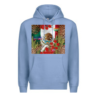 Colony Blue Mexico flag Premium Hoodie - FaDigitalArtStudio