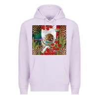 Lilac Mexico flag Premium Hoodie - FaDigitalArtStudio