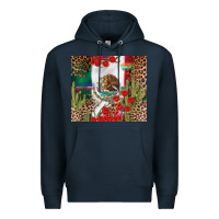 Navy Mexico flag Premium Hoodie - FaDigitalArtStudio