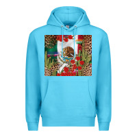 Ocean Blue Mexico flag Premium Hoodie - FaDigitalArtStudio
