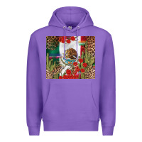 Purple Mexico flag Premium Hoodie - FaDigitalArtStudio
